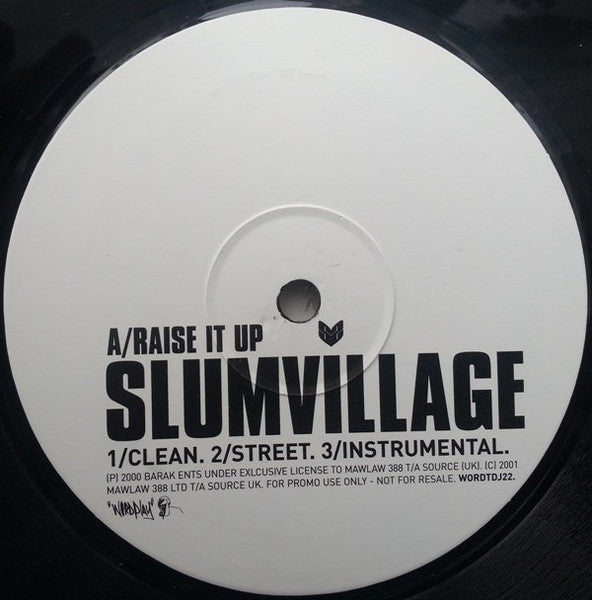 Slum Village : Raise It Up (12", Single, Promo)
