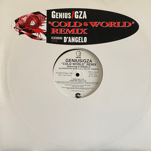 The Genius / GZA Featuring D'Angelo : Cold World (Remix) (12", Promo)