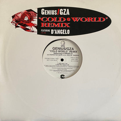 The Genius / GZA Featuring D'Angelo : Cold World (Remix) (12", Promo)