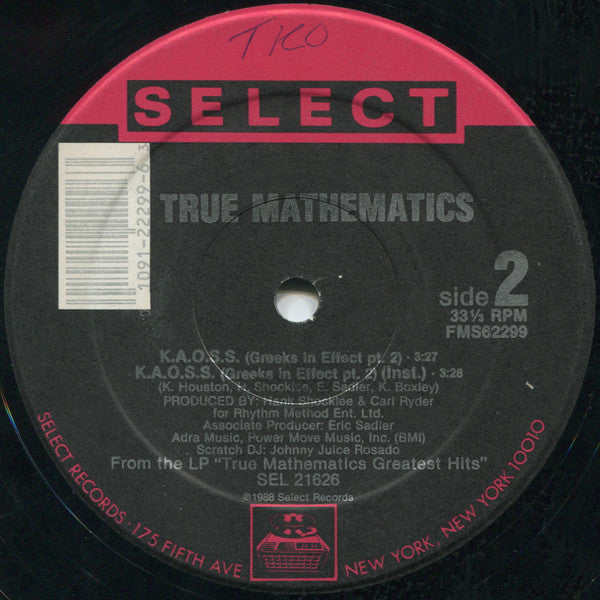 True Mathematics : For The Money / K.A.O.S.S. (Greeks In Effect pt. 2) (12")
