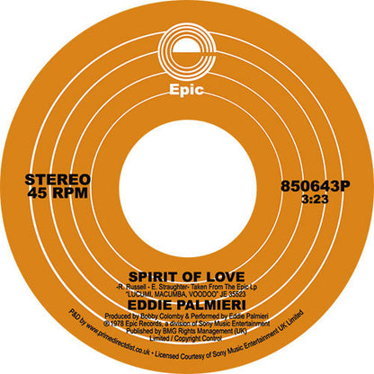 Eddie Palmieri : Spirit Of Love (7", Single, RE)