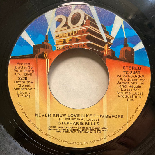 Stephanie Mills : Never Knew Love Like This Before (7", Single, Styrene, She)