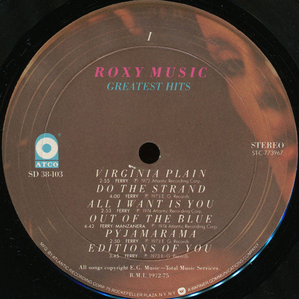 Roxy Music : Greatest Hits (LP, Comp, PRC)