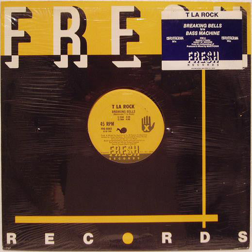 T La Rock : Breaking Bells / Bass Machine (12", Single)