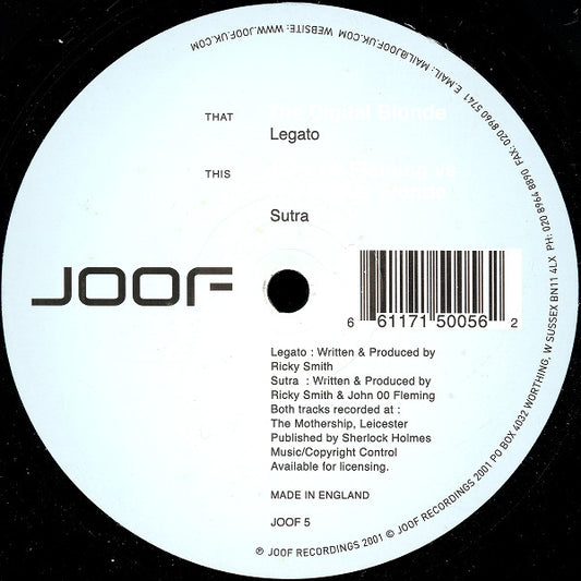 The Digital Blonde : Legato / Sutra (12")