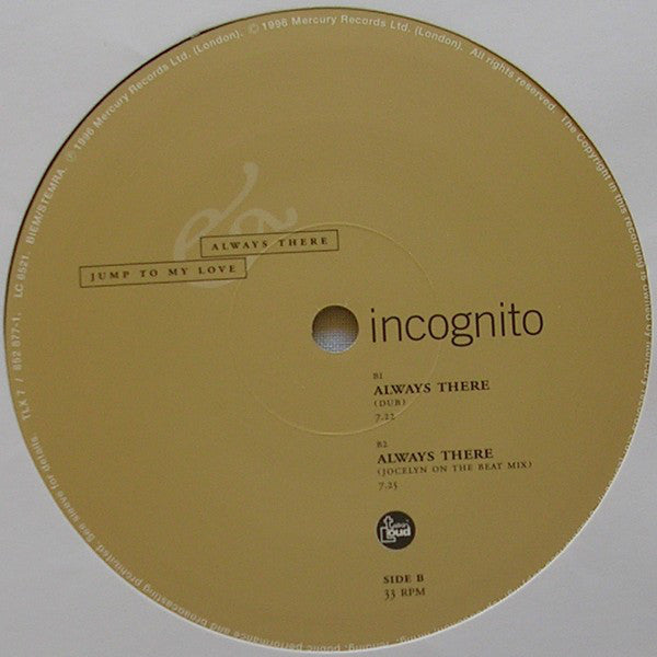 Incognito : Always There / Jump To My Love (12")