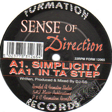 Sense Of Direction : Simplicity / In Ta Step (12")
