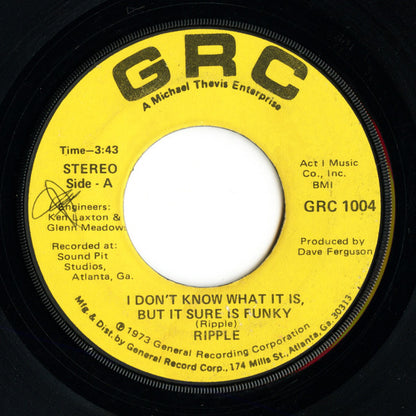 Ripple : I Don't Know What It Is, But It Sure Is Funky / Dance Lady Dance (7", Win)