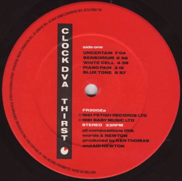 Clock DVA : Thirst (LP, Album, M/Print, © &)