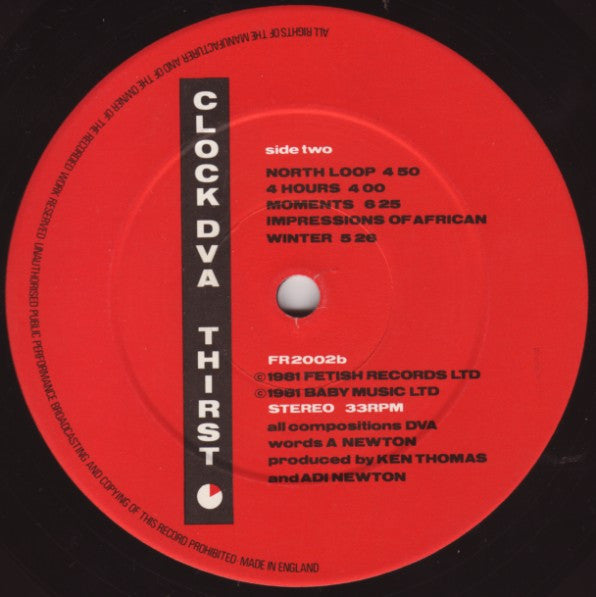 Clock DVA : Thirst (LP, Album, M/Print, © &)