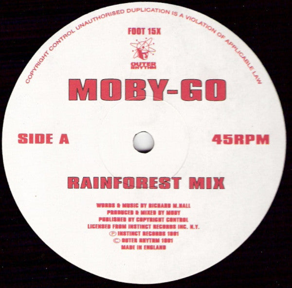 Moby : Go (Mixes) (12", Red)