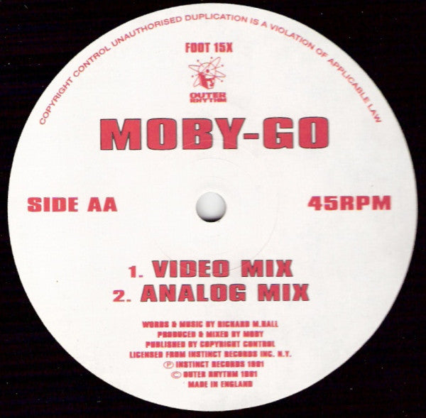 Moby : Go (Mixes) (12", Red)