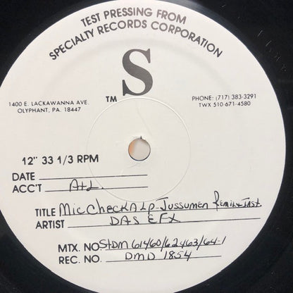Das EFX : Mic Checka (12", Promo, TP)