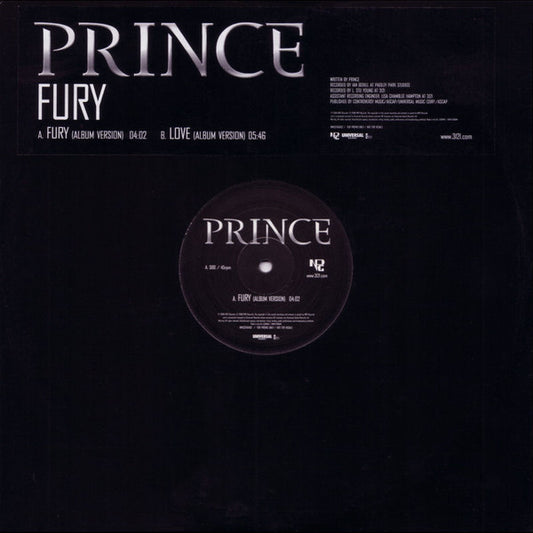 Prince : Fury (12", Single, Promo)