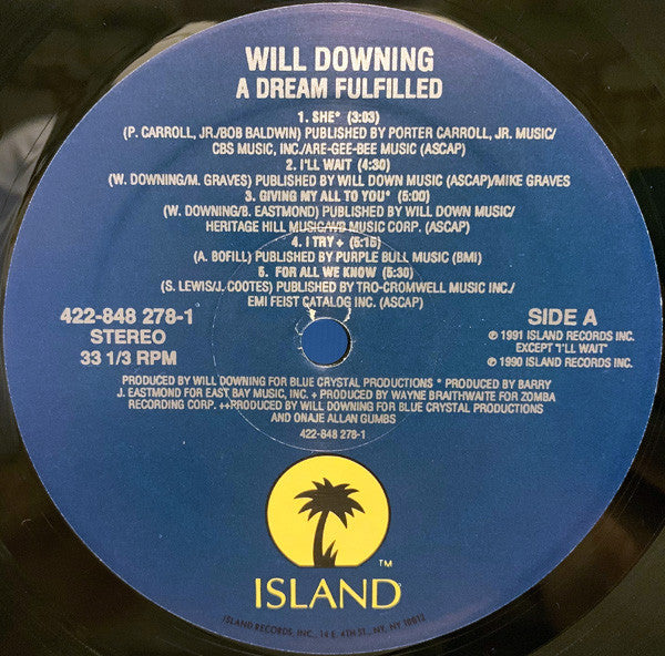 Will Downing : A Dream Fulfilled (LP, Album)