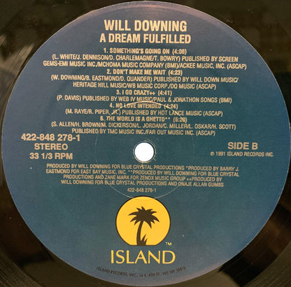 Will Downing : A Dream Fulfilled (LP, Album)