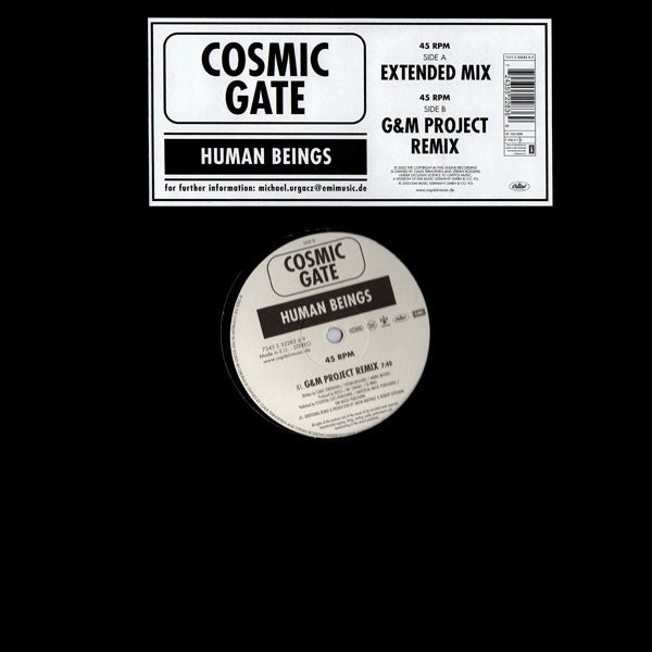 Cosmic Gate : Human Beings (12")