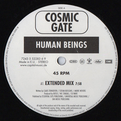 Cosmic Gate : Human Beings (12")