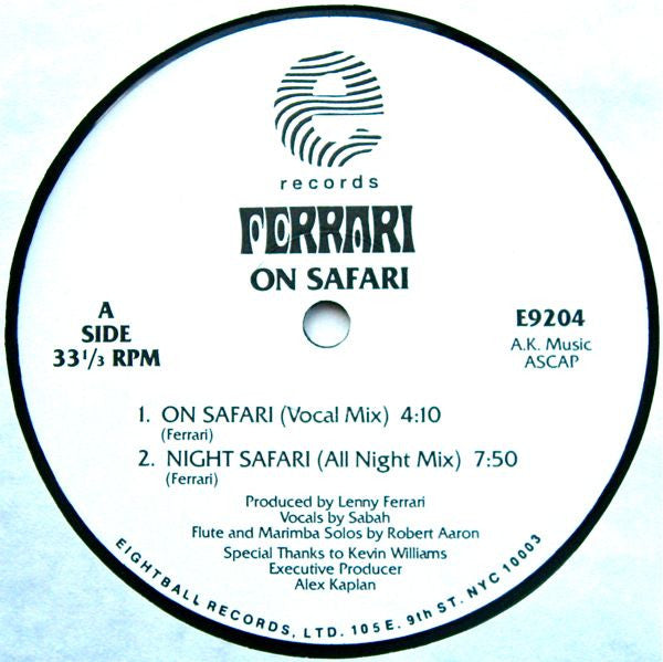 Lenny Ferrari : On Safari (12")
