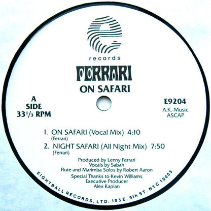 Lenny Ferrari : On Safari (12")