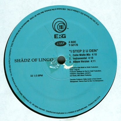 Shadz Of Lingo : I Step 2 U Den (12")