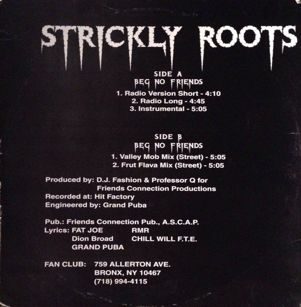 Strickly Roots : Beg No Friends (12")