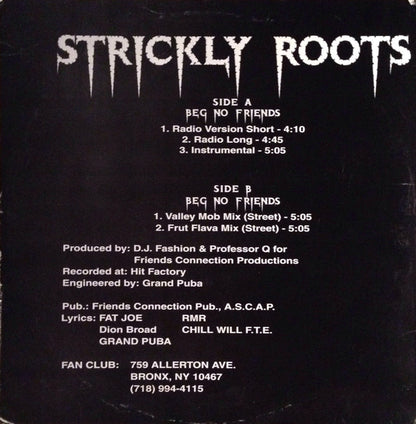 Strickly Roots : Beg No Friends (12")