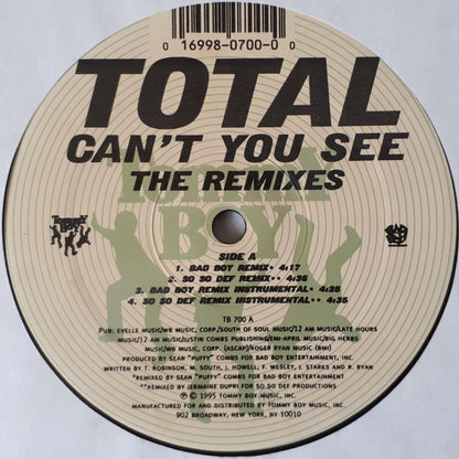 Total : Can't You See (The Remixes) (12")