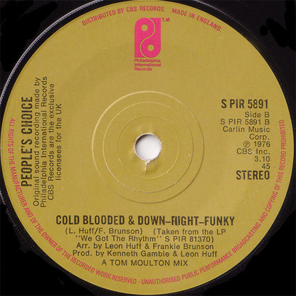 People's Choice : Jam, Jam, Jam (All Night Long) (7", Single, Pap)