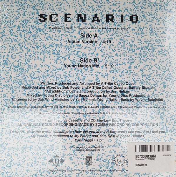 A Tribe Called Quest : Scenario (7", Single, RE)