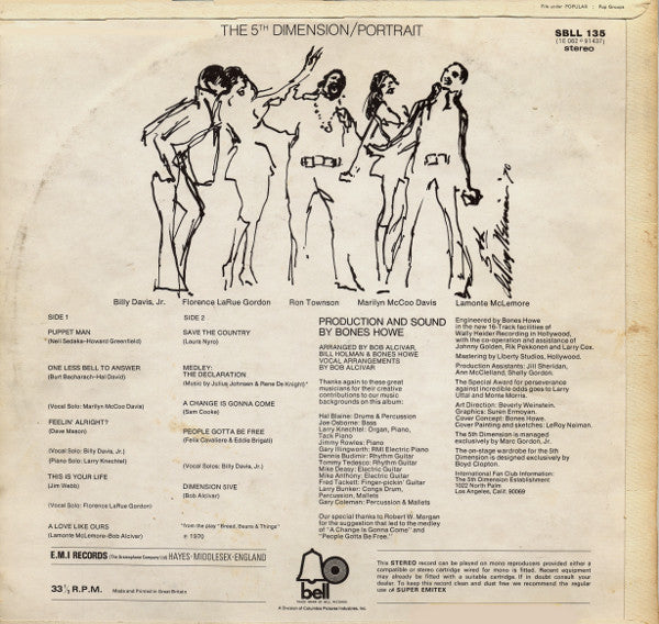 The Fifth Dimension : Portrait (LP, Album)