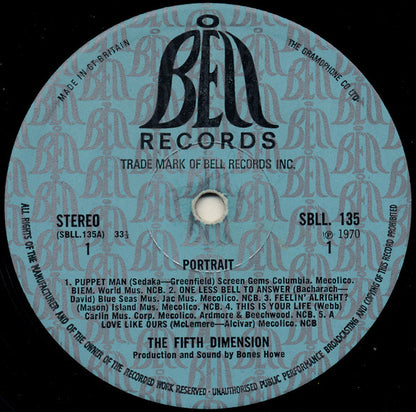 The Fifth Dimension : Portrait (LP, Album)