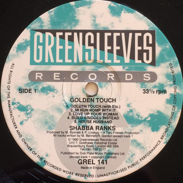 Shabba Ranks : Golden Touch (LP, Album)