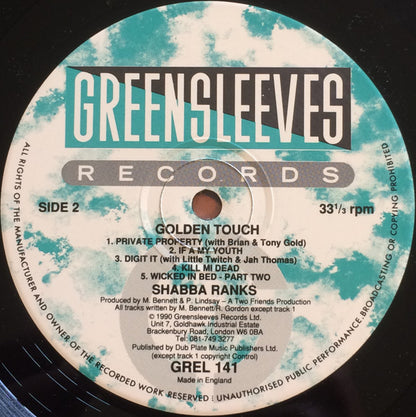 Shabba Ranks : Golden Touch (LP, Album)