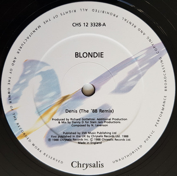 Blondie : Denis (The '88 Remix) / Rapture (The Teddy Riley Remix) (12", Single)
