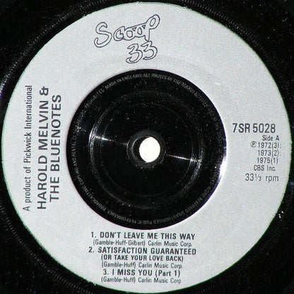 Harold Melvin And The Blue Notes : Harold Melvin And The Bluenotes (7", Album, Comp)