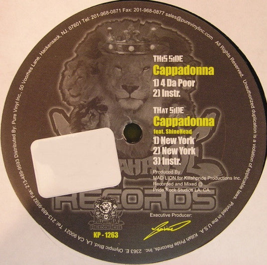 Cappadonna : 4 Da Poor / New York (12")