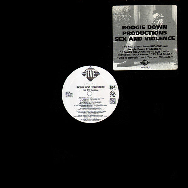Boogie Down Productions : Sex And Violence (LP, Album, Promo)