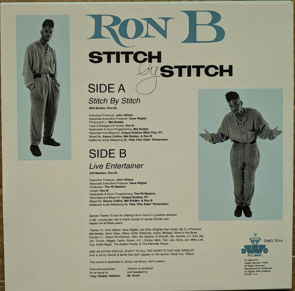 Ron B (3) And The Step 2 Crew : Stitch By Stitch (7", Ltd, RE, RP)