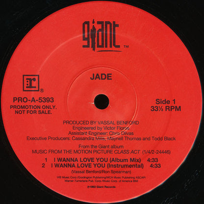 Jade (3) : I Wanna Love You (12", Promo)