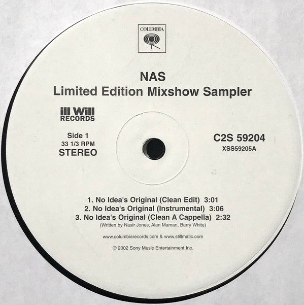 Nas : The Lost Tapes - Limited Edition Mixshow Sampler (2x12", Promo)