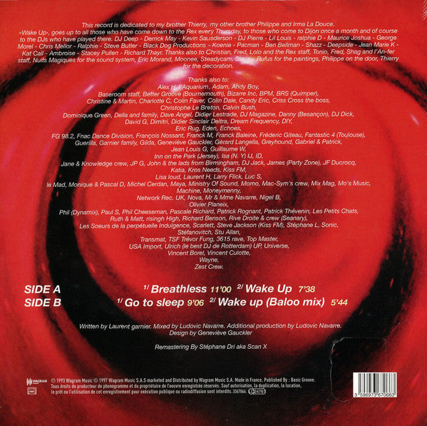 Laurent Garnier : A Bout De Souffle EP (12", EP, RE, RM)
