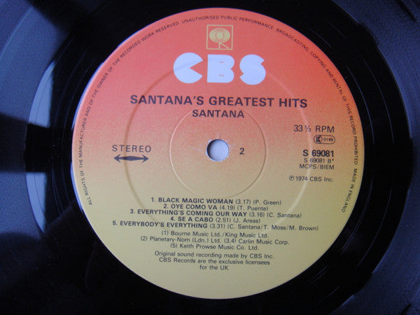 Santana : Santana's Greatest Hits (LP, Comp)