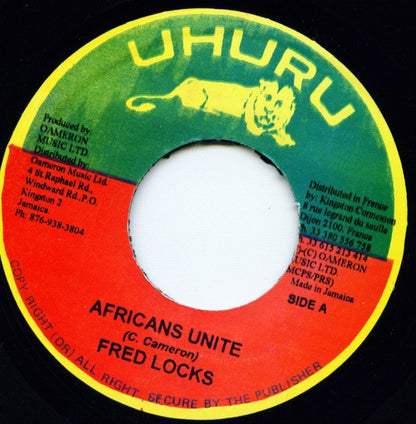 Fred Locks : Africans Unite (7", RE)