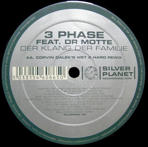 3 Phase Feat. Dr. Motte : Der Klang Der Familie (12")