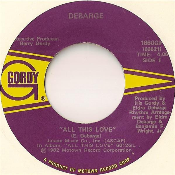 Debarge : All This Love (7")