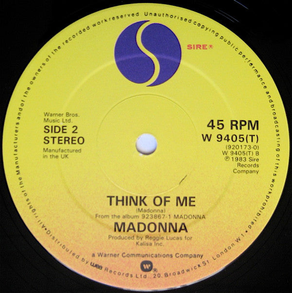 Madonna : Holiday (12", Single, RE, Dam)