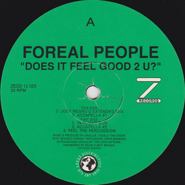 Foreal People : Does It Feel Good 2 U? (12")
