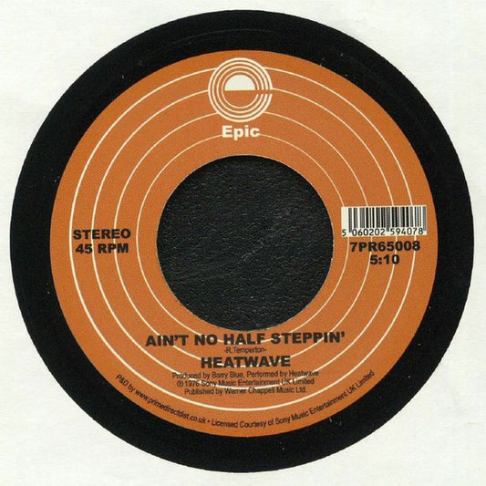 Heatwave : Ain't No Half Steppin' (7", Single)