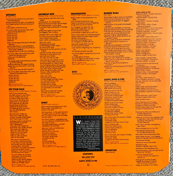 Earth, Wind & Fire : Spirit (LP, Album)